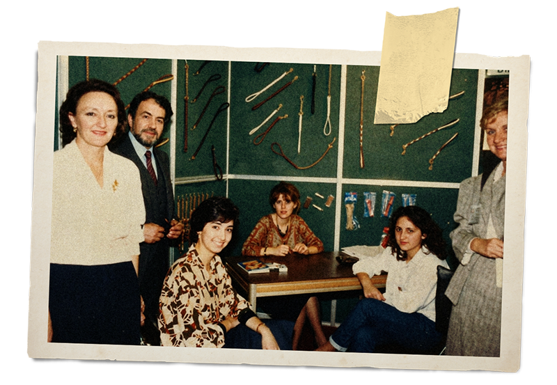 Aldo and his daughters, 1980